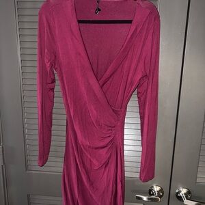 Banana Republic Burgundy Wrap Dress